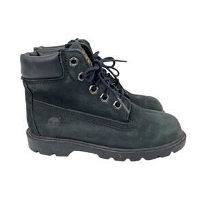 Timberland boy's gray leather classic waterproof lace up boots toddler size 10.5